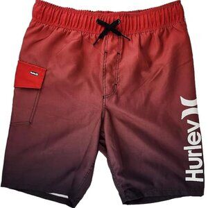 NEW Hurley Youth Swim Shorts Board Shorts Swim Trunks | Red